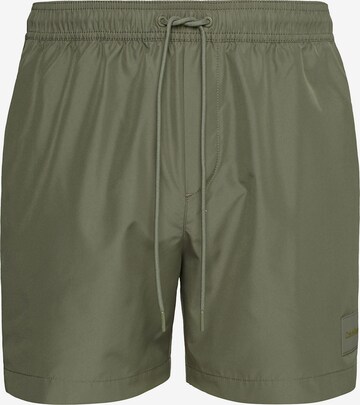 Calvin Klein Swimwear Board Shorts in Green: front