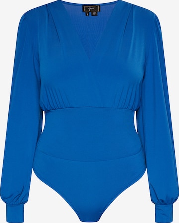 faina Shirt bodysuit in Blue: front