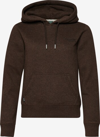 Superdry Sweatshirt 'Essential' in Bruin: voorkant