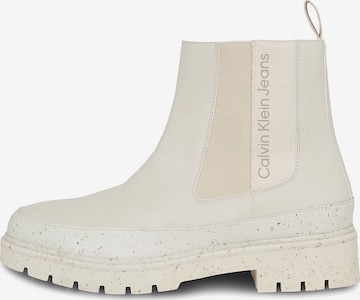 Chelsea Boots Calvin Klein Jeans en beige : devant