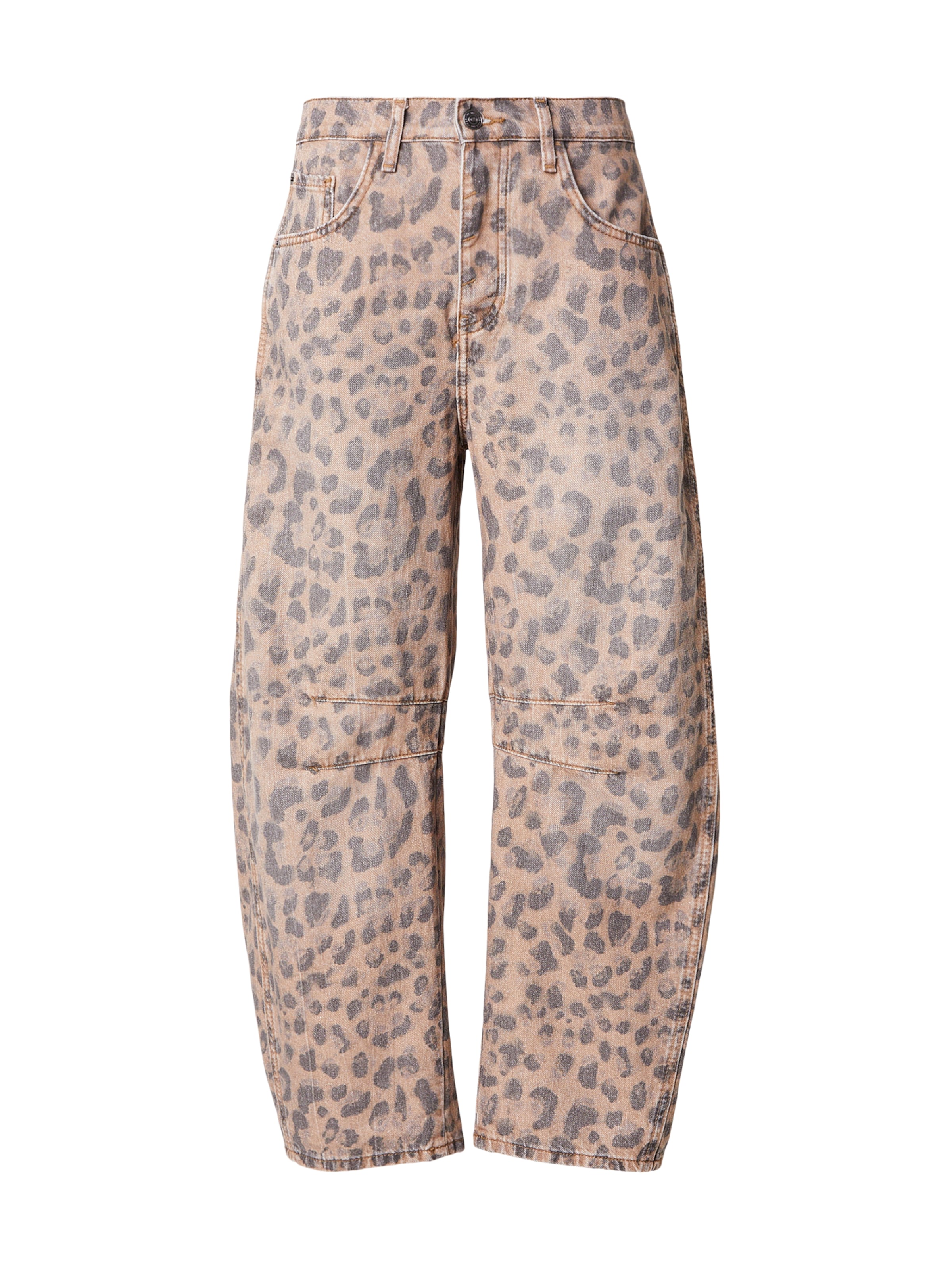 Baggy Jeans 'GOOD LUCK' di Free People in marrone: frontale