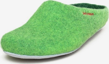 MagicFelt Slippers 'Filzpantoffel AP 701' in Green: front