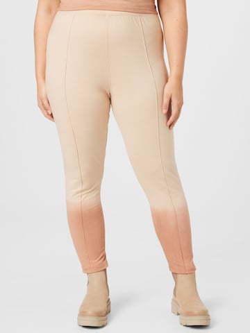 Public Desire Curve Skinny Leggings in Pink: front