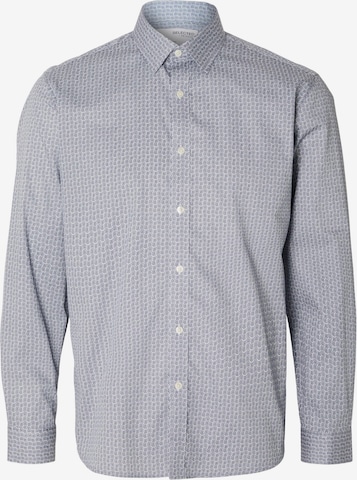 Coupe regular Chemise 'SOHO' SELECTED HOMME en bleu : devant