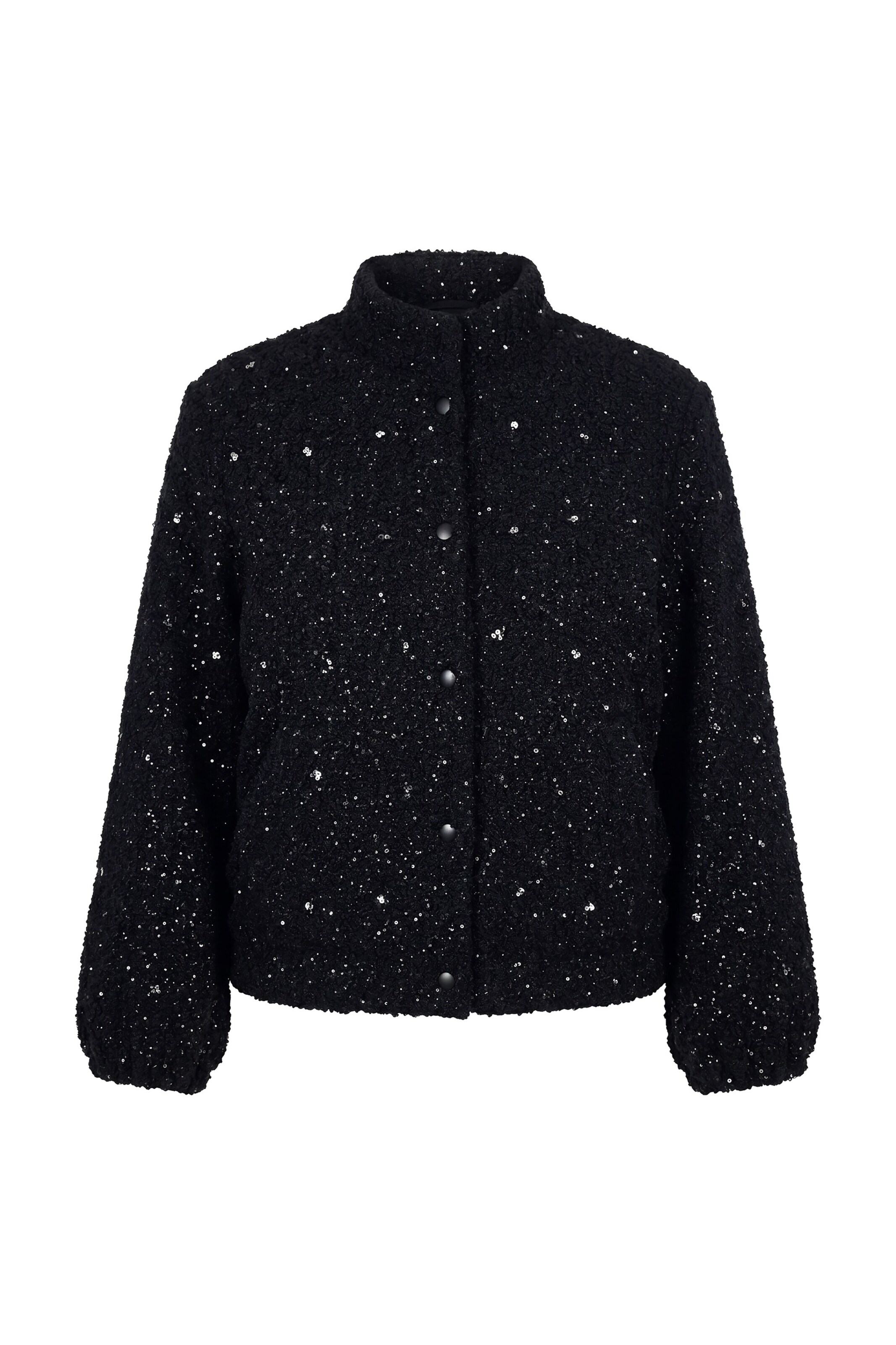Ulla Popken Between-Season Jacket in Black: front