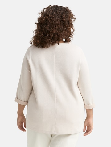 Tom Tailor Women + Sweatshirt in Beige