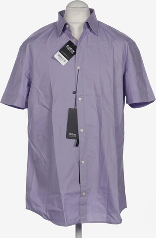 s.Oliver Button Up Shirt in XS in Purple: front