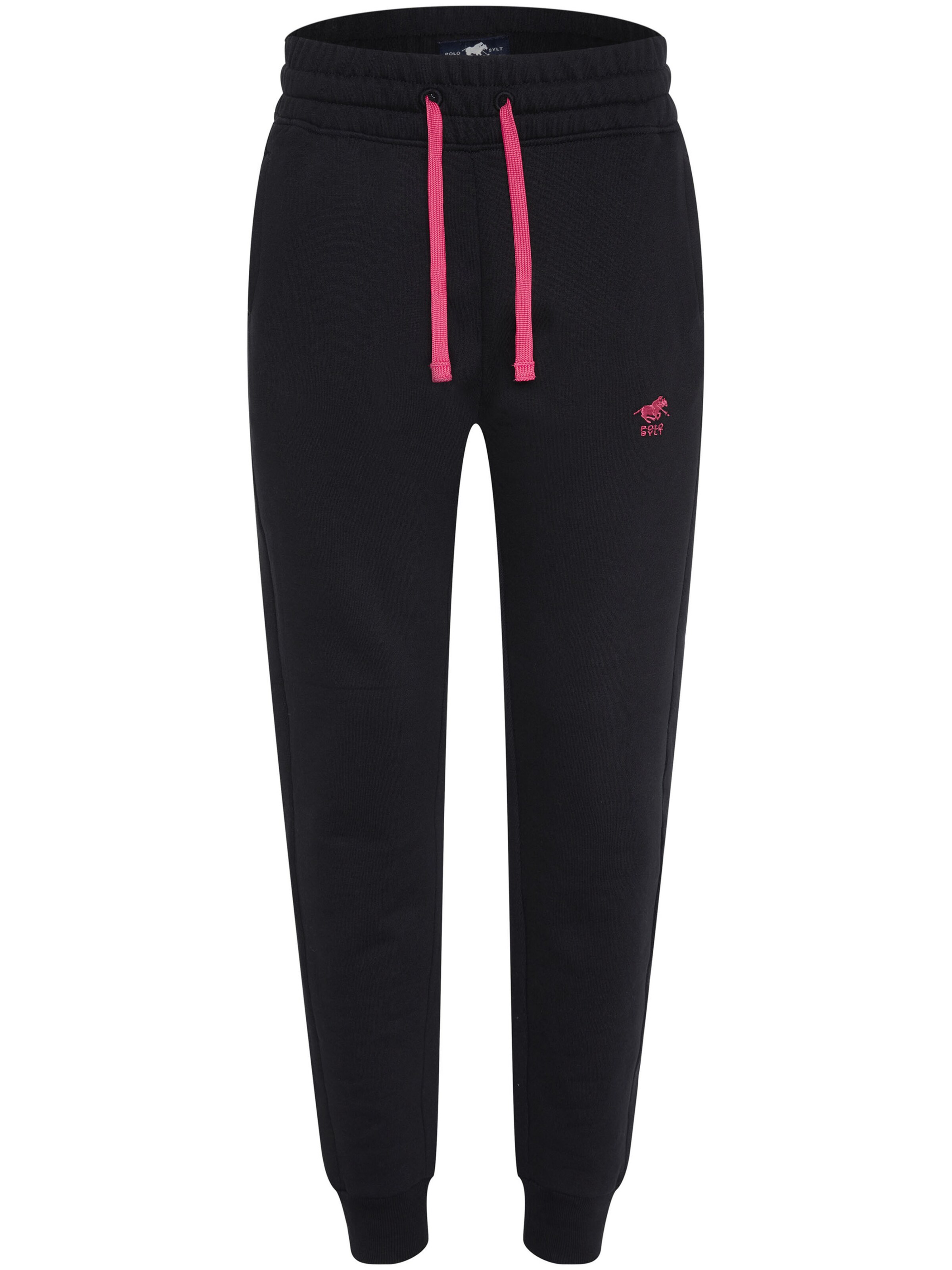 Polo Sylt Tapered Pants in Black: front