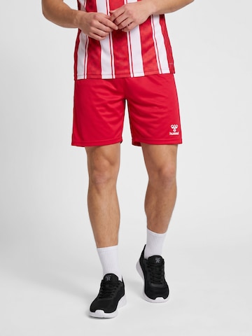 Hummel Loosefit Sportbroek 'Match' in Rood: voorkant