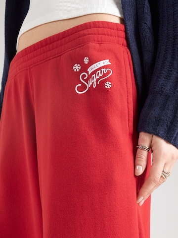 HOLLISTER Baggy Штаны 'SUGAR GLITTER' в Красный