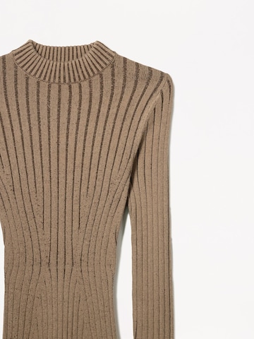 Bershka Knit dress in Brown