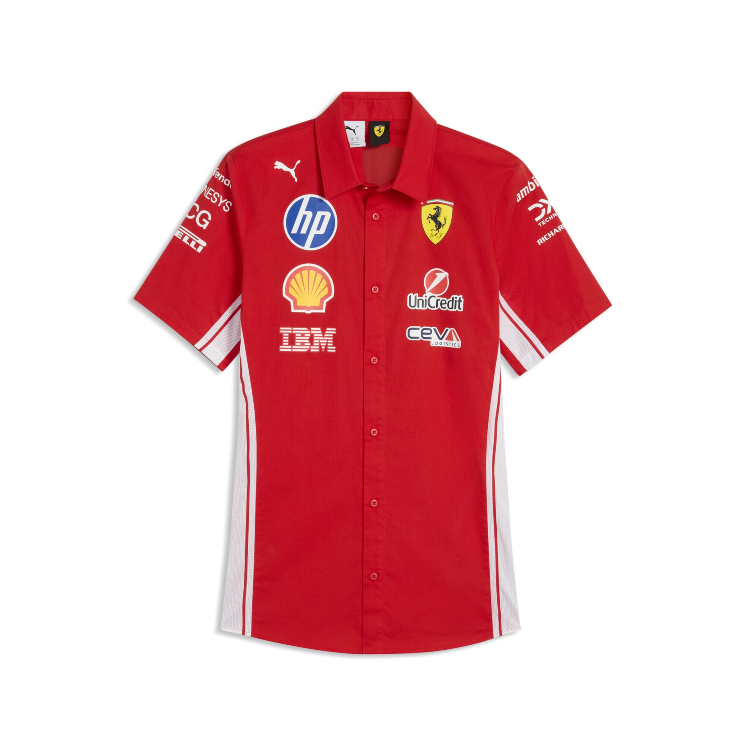 PUMA Regular Fit Hemd 'Scuderia Ferrari HP' in Rot: Vorderseite