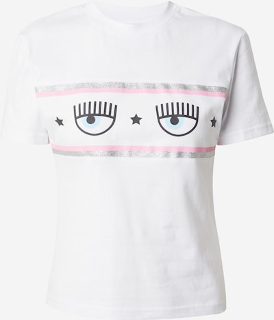 Chiara Ferragni T-shirt 'MAGLIETTE' en rose / rose clair / noir / blanc, Vue avec produit