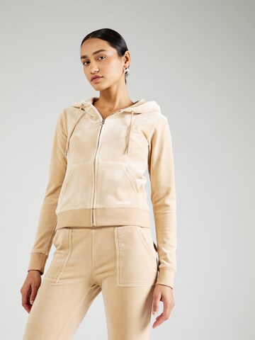 Veste de survêtement Juicy Couture en beige : devant