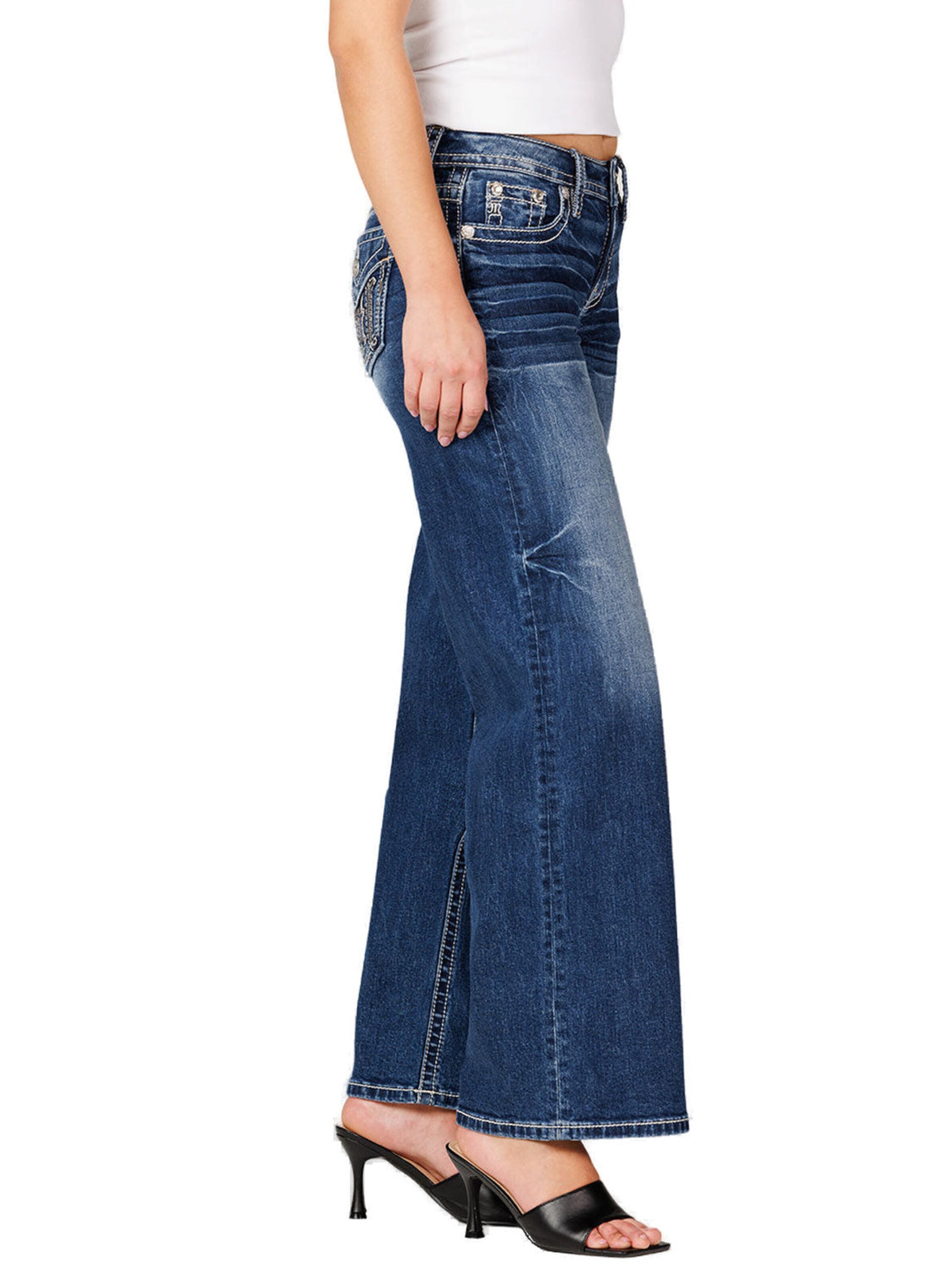 Miss Me Wide leg Jeans 'D1137' in Blauw