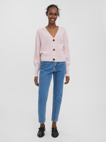 VERO MODA Knit Cardigan 'Lea' in Pink