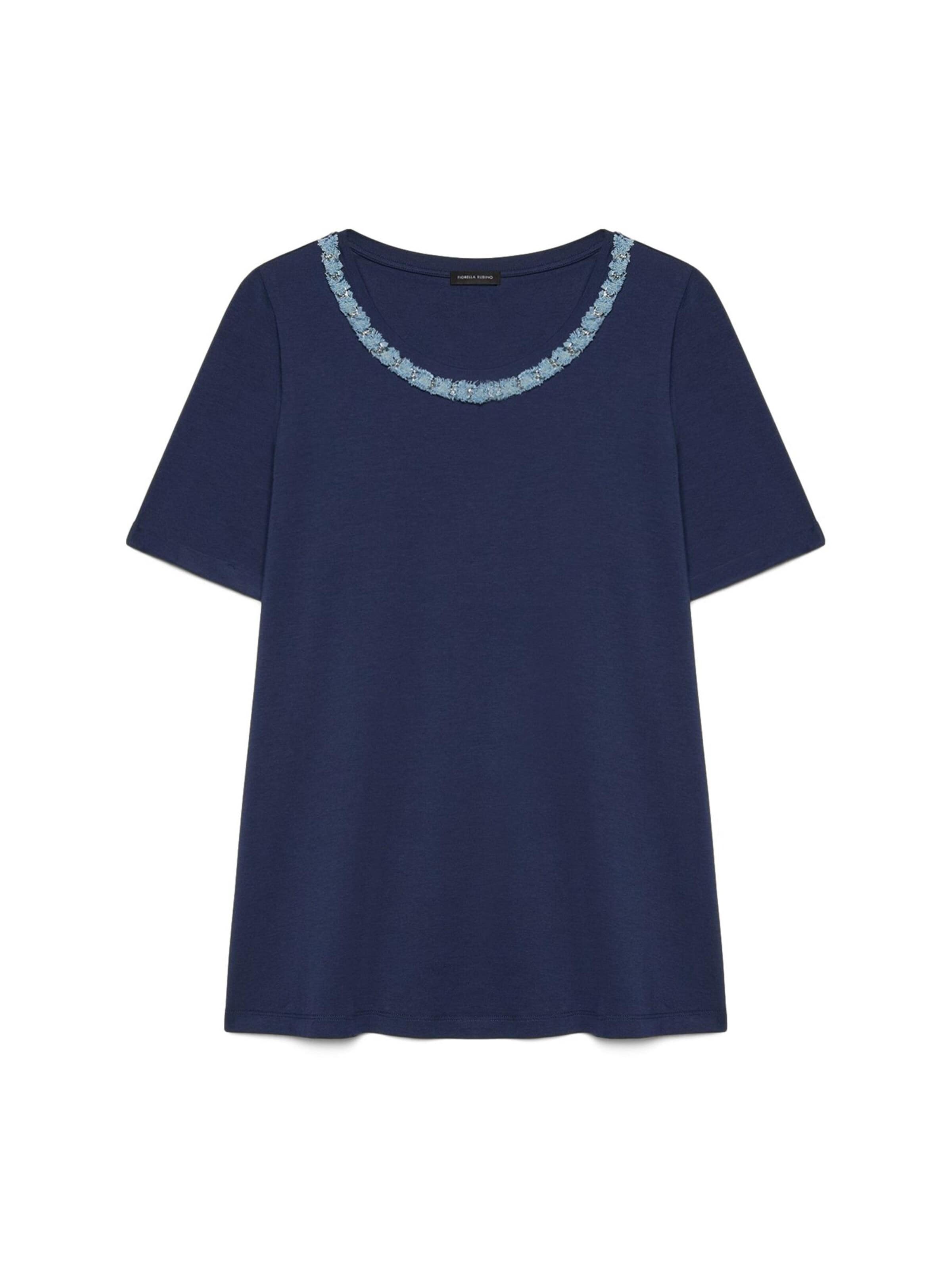T-shirt Fiorella Rubino en bleu : devant