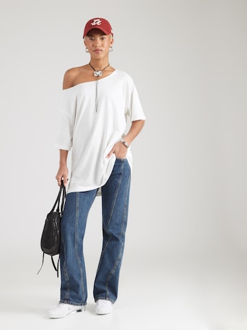 WEEKDAY Oversized tričko 'Mai' – bílá