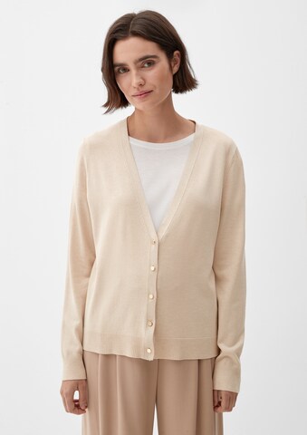 s.Oliver BLACK LABEL Strickjacke in Beige: predná strana