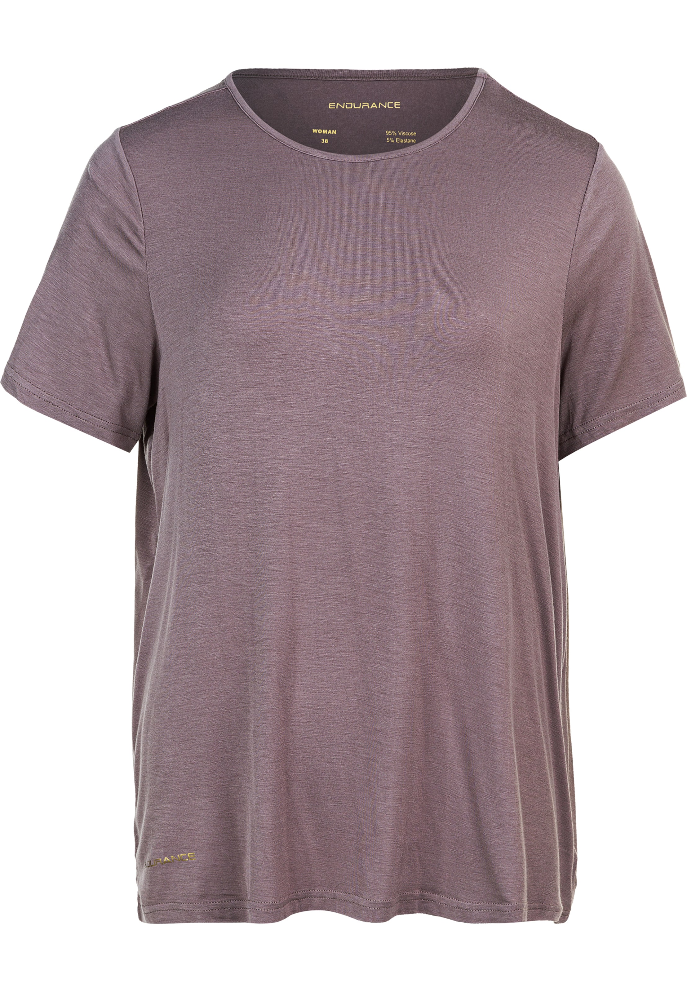 ENDURANCE Λειτουργικό μπλουζάκι 'Siva' σε καφέ: μπροστά