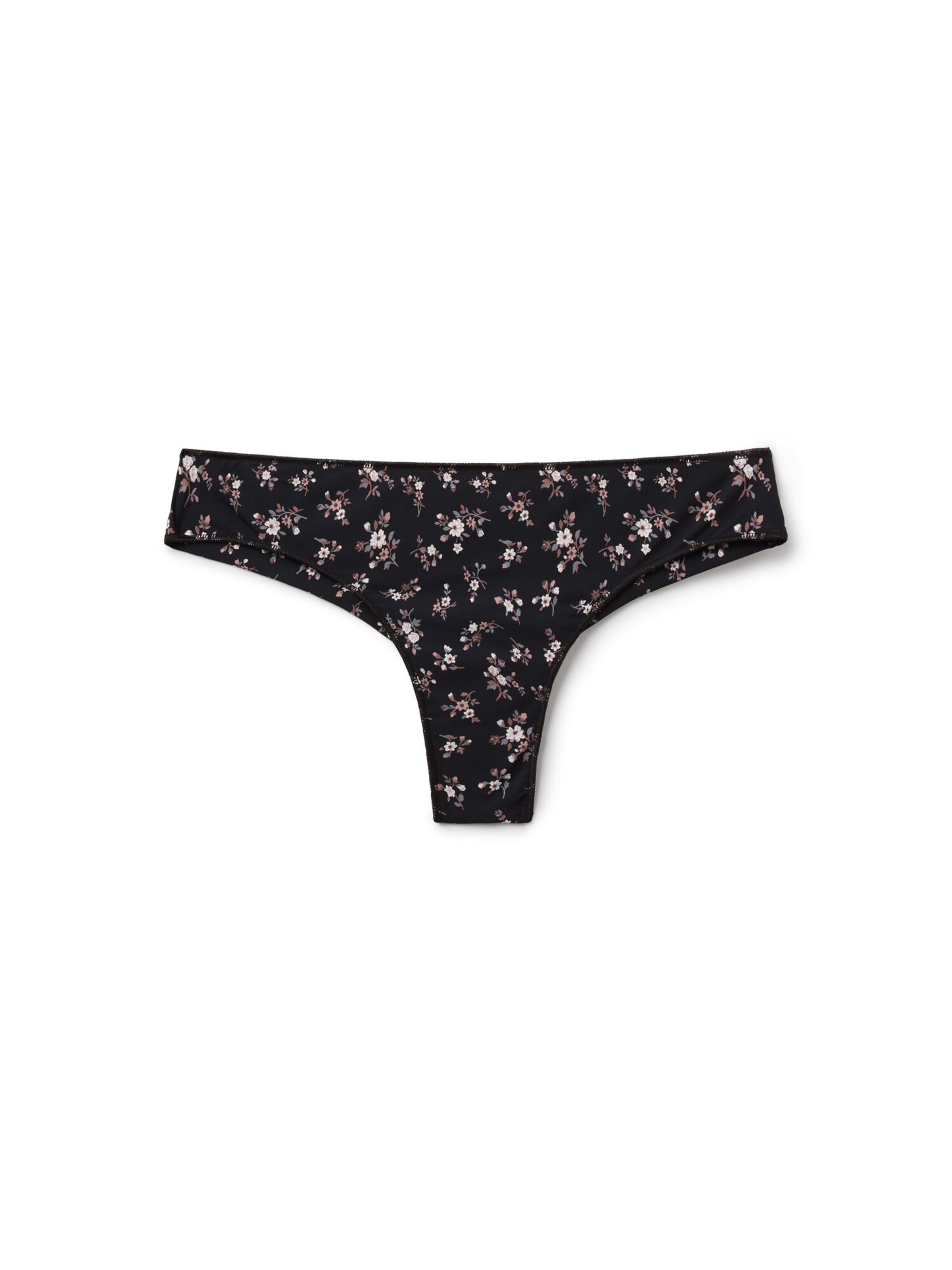 Tezenis Thong in Black: front