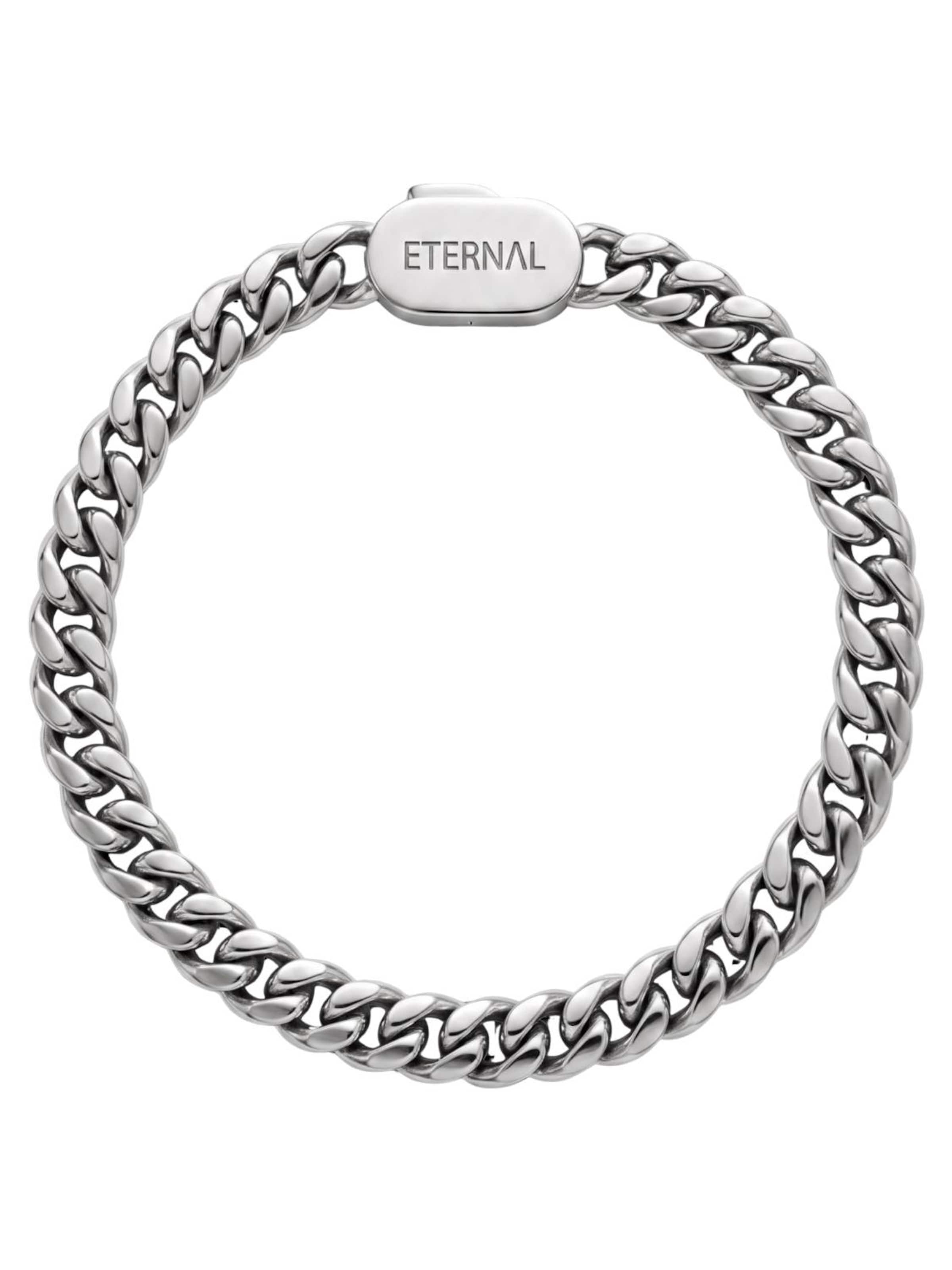 Eternal Armband 'Cuban Link' i silver: framsida