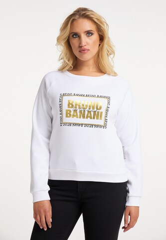 BRUNO BANANI Sweatshirt 'Alexader' in Wit: voorkant