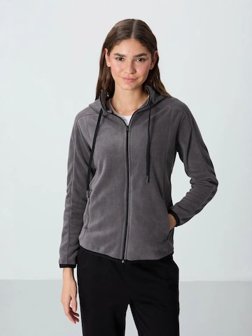 Veste en polaire Tommy Life en gris : devant
