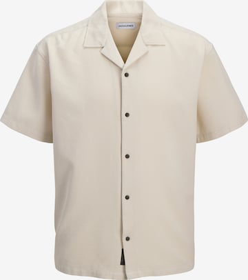Jack & Jones Junior Классический крой Рубашка 'JJGLOBAL' в Бежевый: спереди