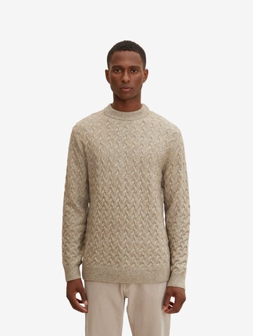 TOM TAILOR Sweater in Beige: front