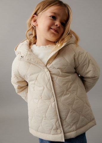 MANGO KIDS Tussenjas in Beige: voorkant