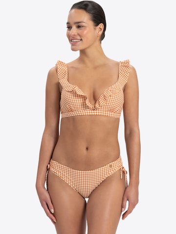 Beachlife Bikinibroek 'Pied de Poule' in Oranje