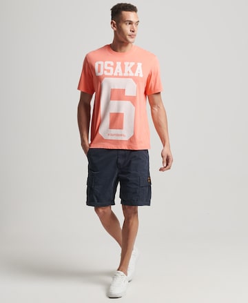 Superdry T-Shirt 'Osaka' in Pink