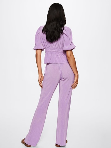 MANGO Regular Pants 'Monica' in Purple