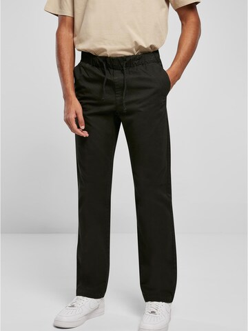 Urban Classics Regular Pants in Black: front