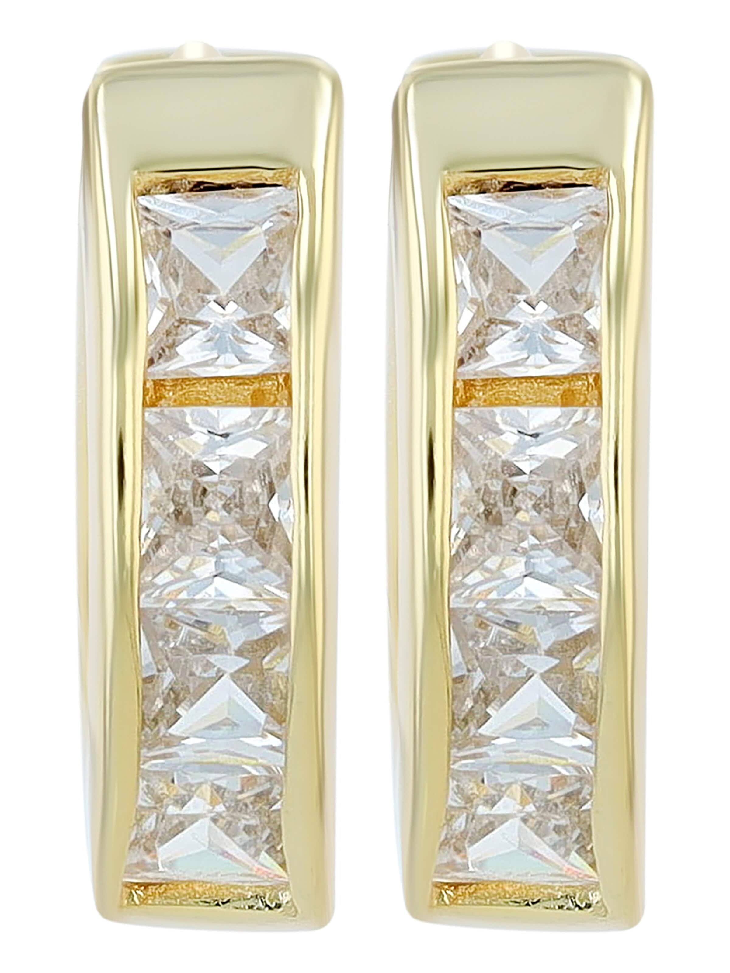 Akzent Earrings '"Sima" aus 925 Sterlingsilber, rhodiniert, langlebig' in Gold: front