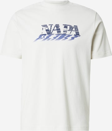 Tricou 'S-LODESTAR' de la NAPAPIJRI pe alb: față
