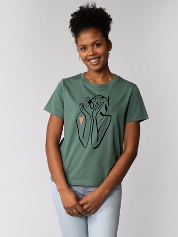 Watapparel Shirt 'Self Love' in Groen: voorkant