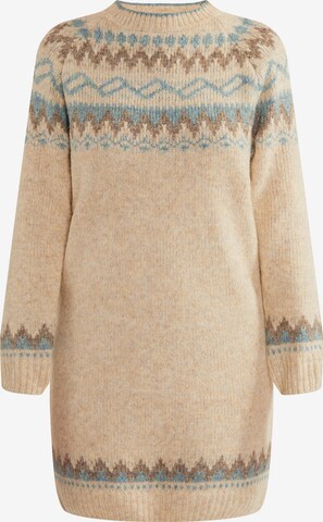 usha BLUE LABEL Knitted dress 'Fenia' in Beige: front