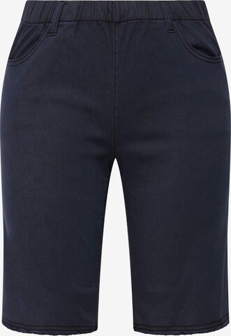 Ulla Popken Regular Broek in Blauw: voorkant