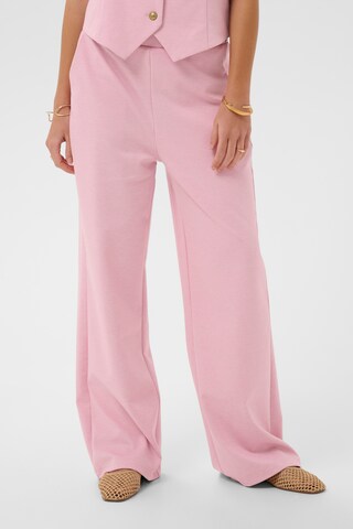 Wide Leg Pantalon 'CRAnett' Cream en rose : devant