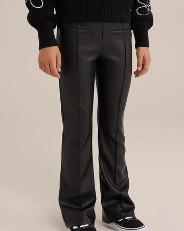 WE Fashion - Acampanado Leggings en negro