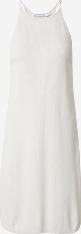 Calvin Klein Jeans Плетена рокля в бяло: отпред
