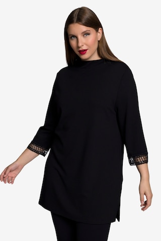 Sweat-shirt Ulla Popken en noir : devant