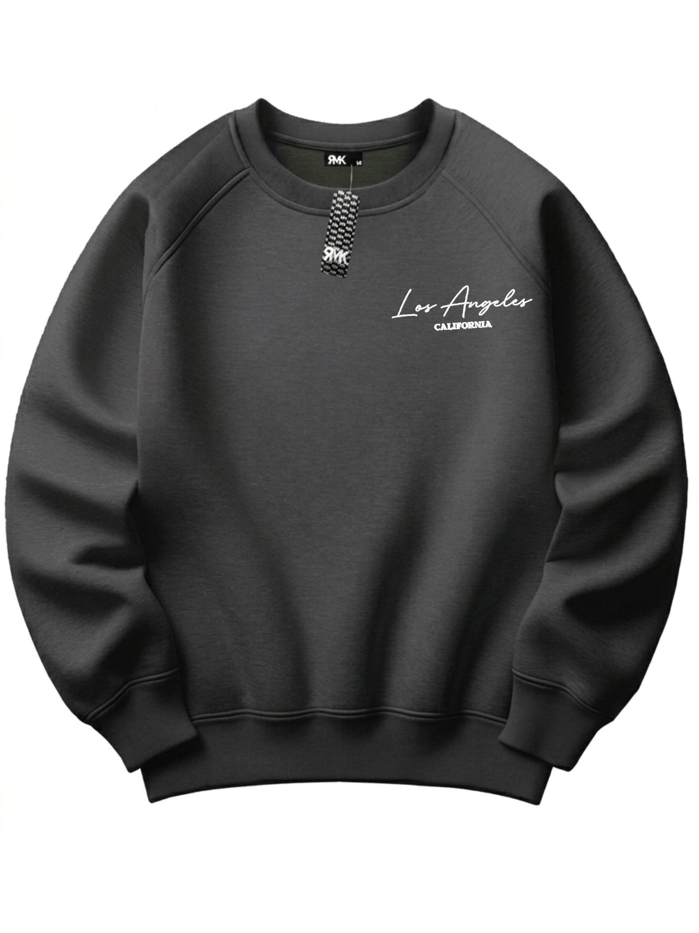RMK Sweatshirt 'LA Los Angeles' in Grey: front