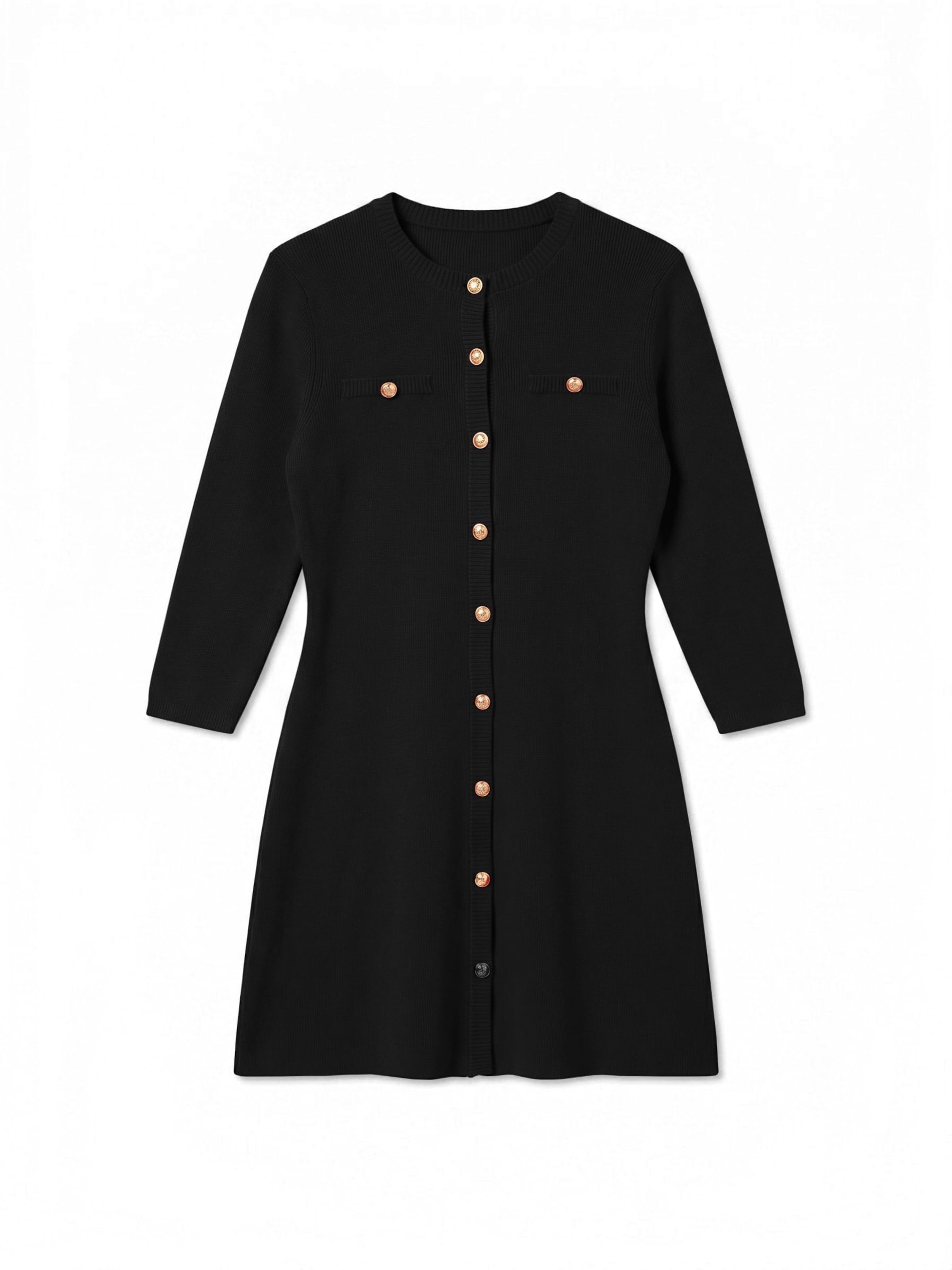 Robes en maille 'VMPicco' VERO MODA en noir : devant