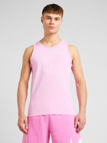 Coupe regular T-Shirt Nike Sportswear en rose : devant