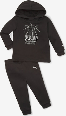 PUMA Sweatsuit in Black: front