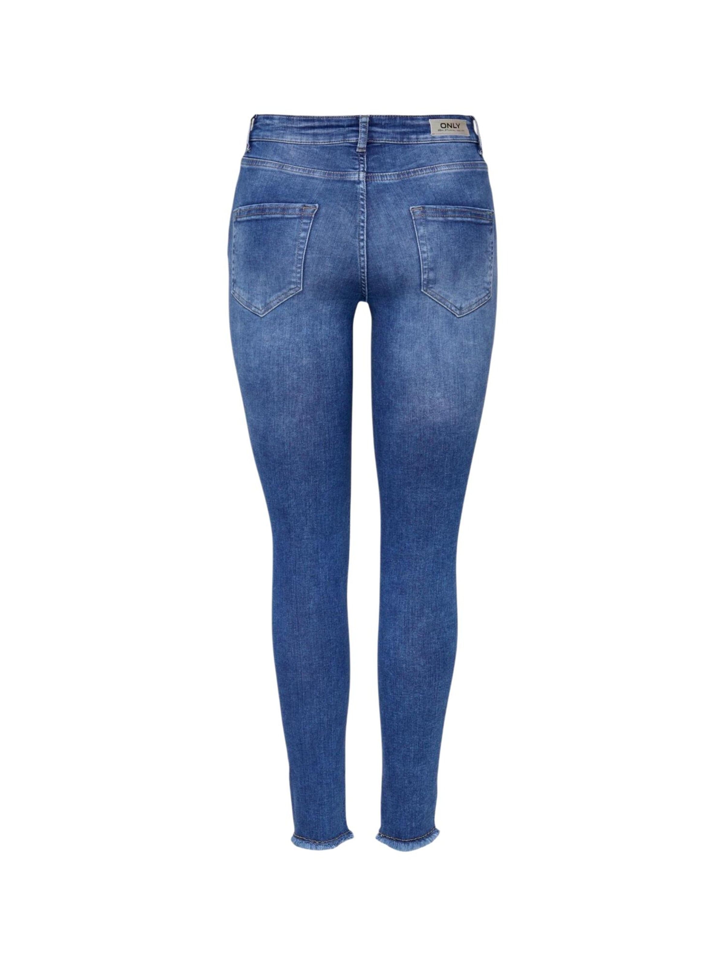 Skinny Jeans 'ONLBLUSH MIDSK ANKRAW REA12187 NOOS 15195681' di ONLY in blu