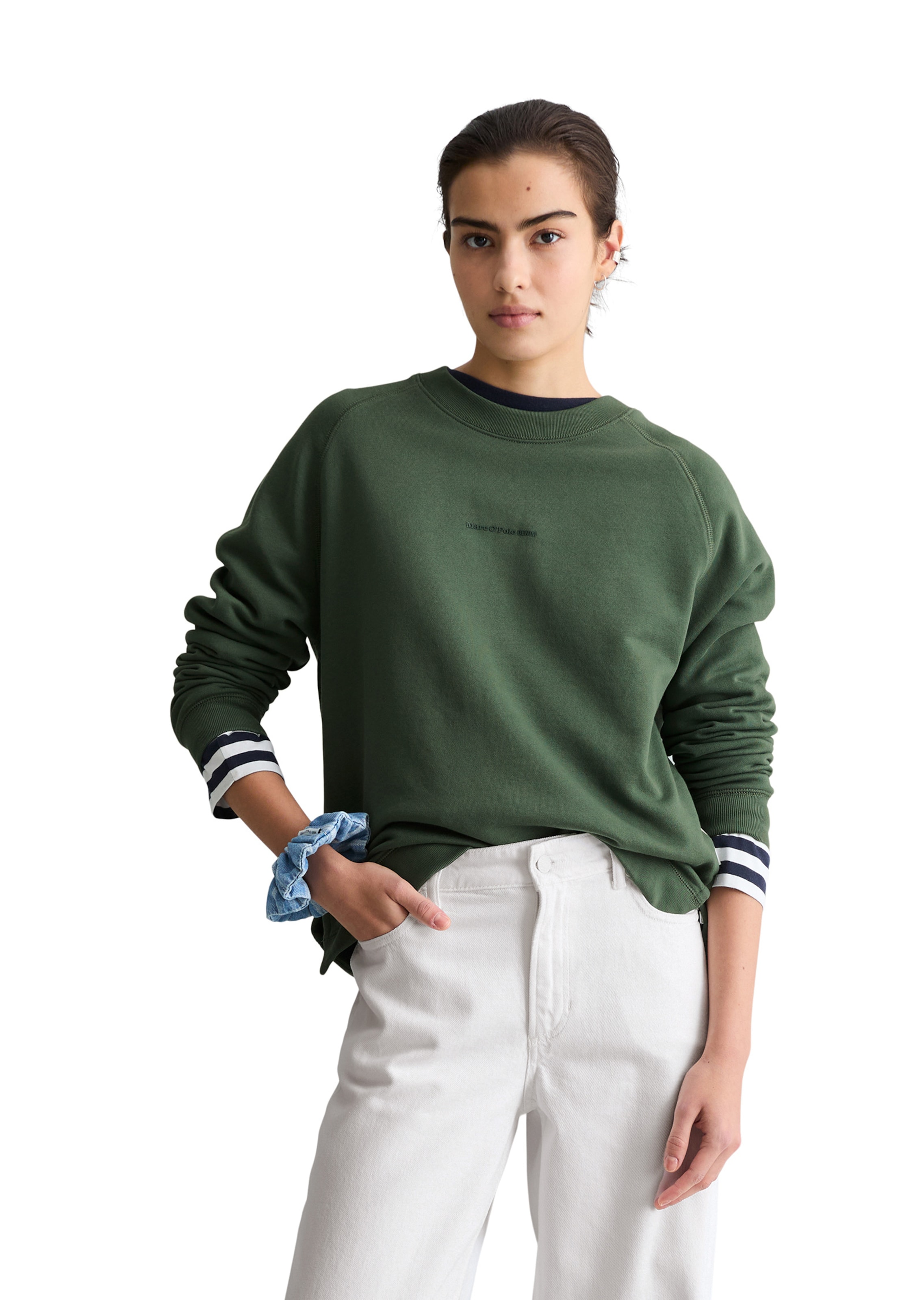 Marc O'Polo DENIM Pullover in Grün: Vorderseite